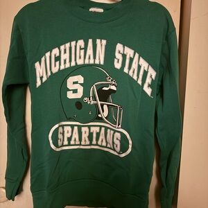 Michigan State Spartans Green Crewneck Sweatshirt